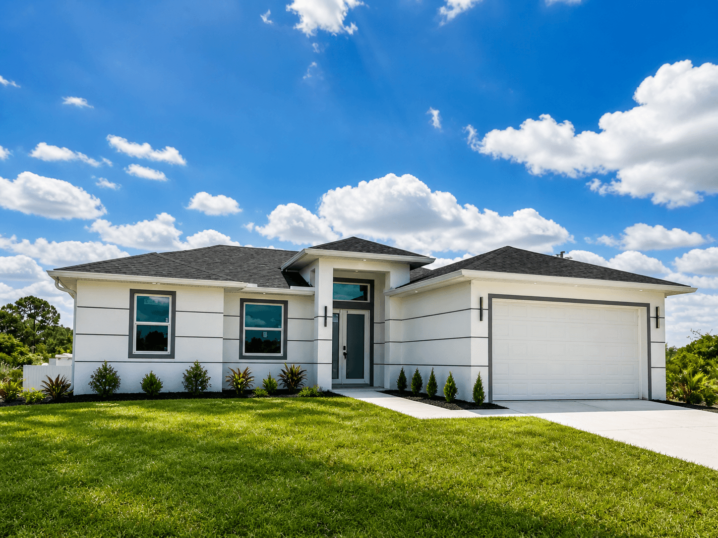 New Home Construction, Front Exterior