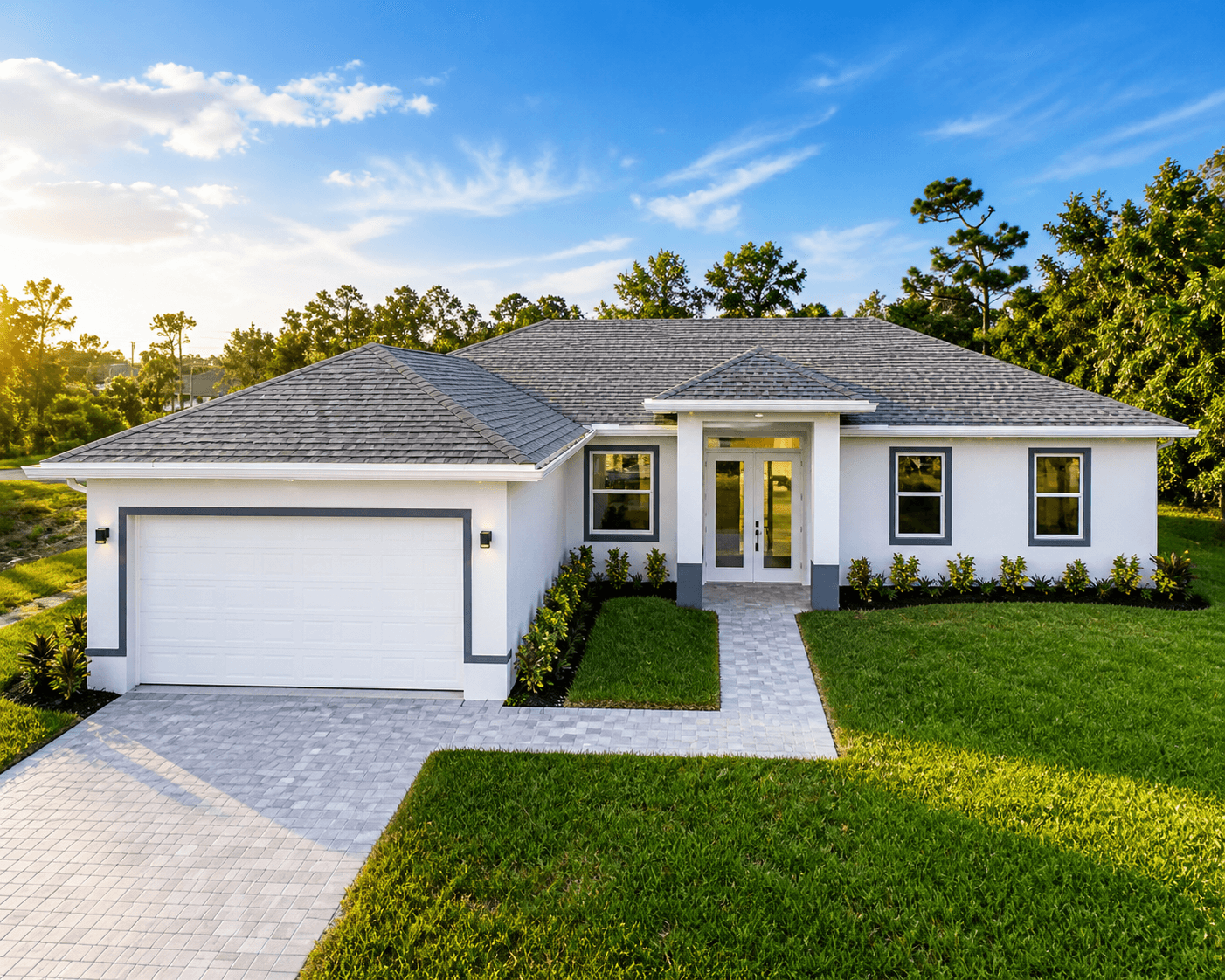 Residential New Build, Florida Front Exterior
